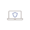 icono de un portátil y un escudo